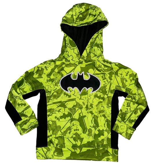 Child’s DC Comic’s Batman hoodie print fabric with iconic chest symbol #120 - Picture 1 of 5